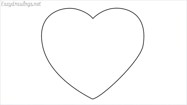 How to draw a heart shape step by step
