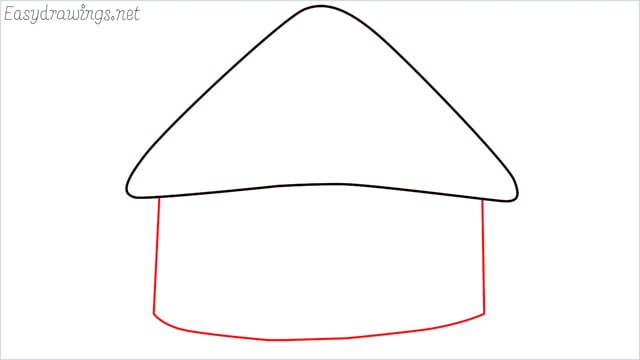 How to draw a hut step (3)