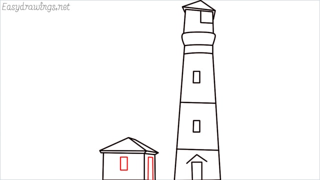 How to draw a lighthouse step (12)