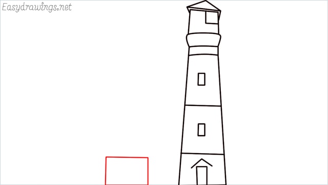 How to draw a lighthouse step (8)
