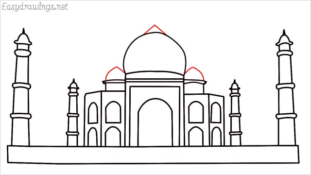 How to draw a taj mahal step (12)