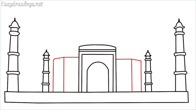 How to draw a taj mahal step (8)