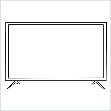 How To Draw TV (Television) Step by Step - [4 Easy Phase & Video]