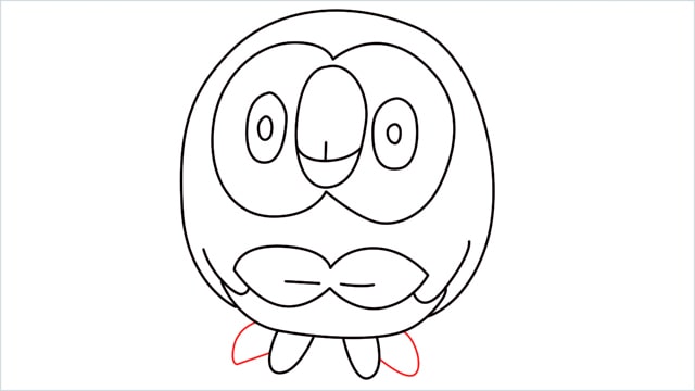 how to draw Rowlet step (10)