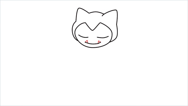how to draw Snorlax step (4)