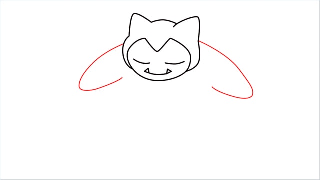 how to draw Snorlax step (5)