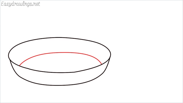 how to draw a Frying pan step (3)