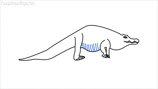 how to draw a crocodile step (11)