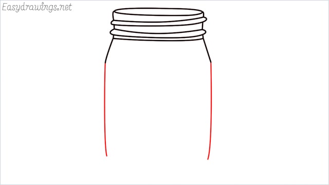 how to draw a mason jar step (7)