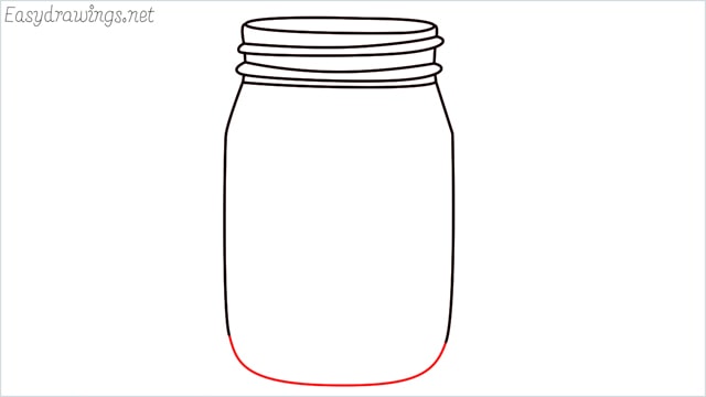 how to draw a mason jar step (8)