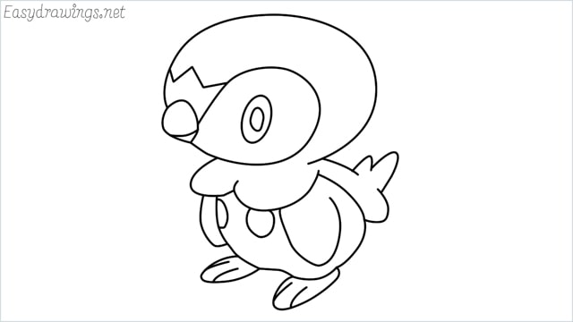 how to draw a piplup step by step