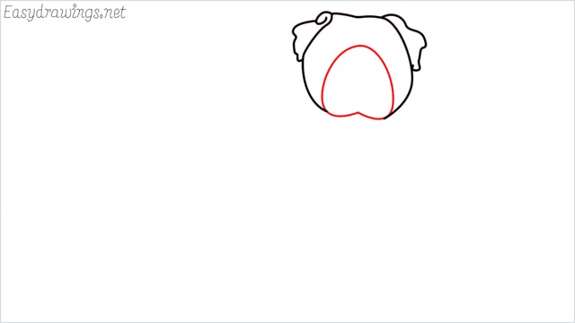 how to draw a pug step (3)
