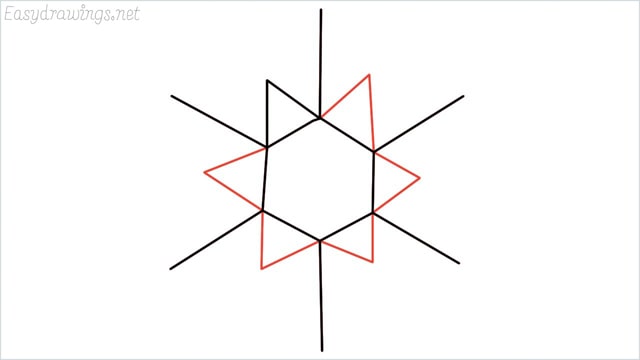 how to draw a snowflake step (5)