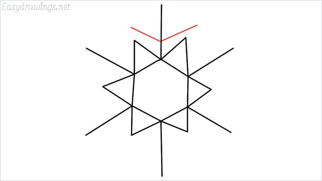 how to draw a snowflake step (6)