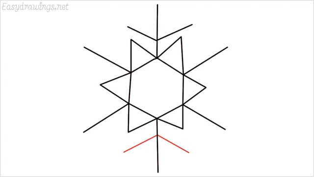 how to draw a snowflake step (7)