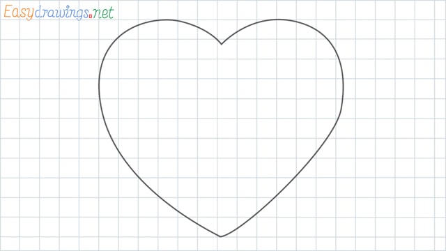 Heart shape grid line drawing