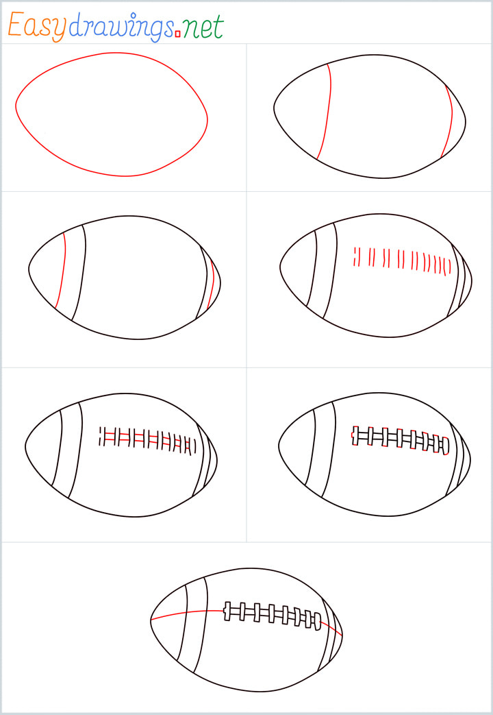 all outline for Rugby ball drawing example