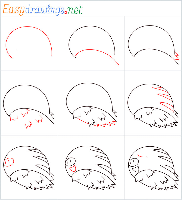 all reference outline drawing in one place for Swinub drawing tutorial