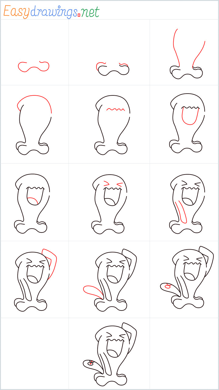 all reference outline drawing in one place for Wobbuffet drawing tutorial