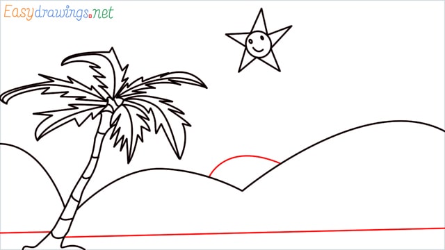 How to drawing a scenery for kindergarten step (7)