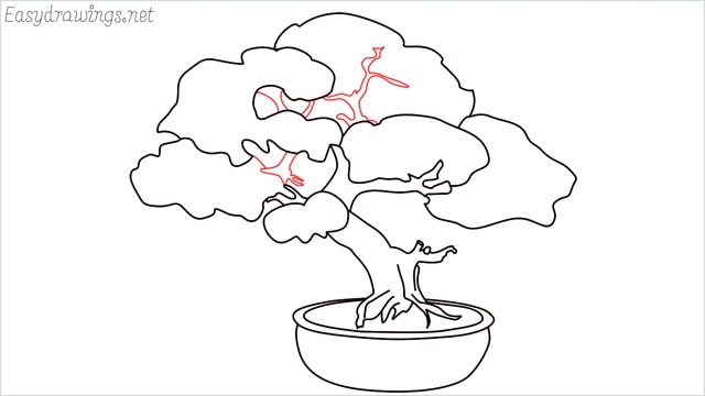 how to draw a bonsai tree step (13)