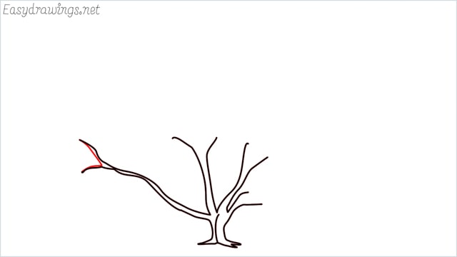 how to draw a fall tree step (10)