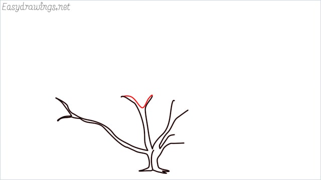 how to draw a fall tree step (11)