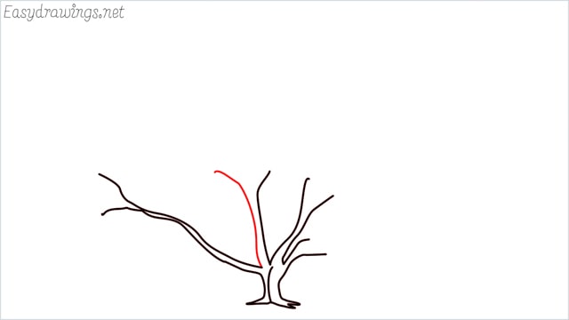 how to draw a fall tree step (9)