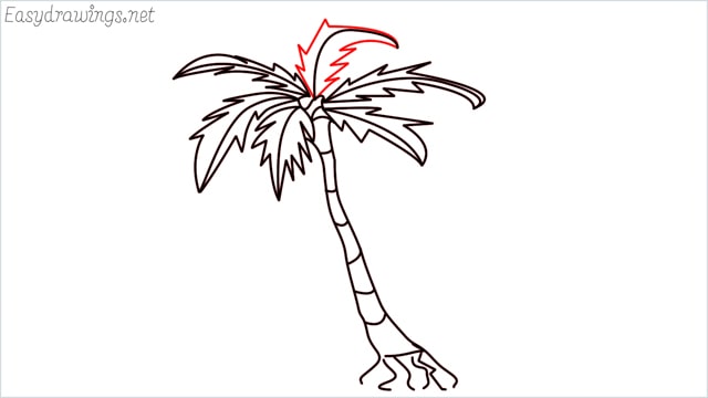 how to draw a palm tree step (11)