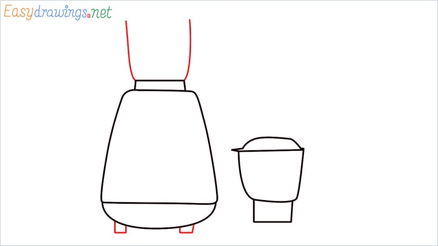 How to draw Electric mixer grinder step (4)