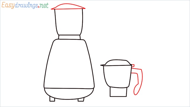 How to draw Electric mixer grinder step (5)