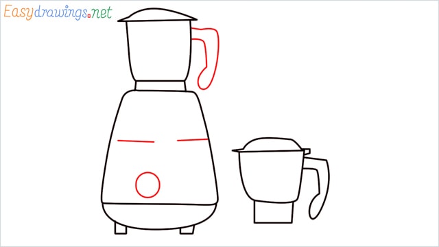 How to draw Electric mixer grinder step (6)