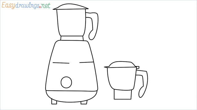 How to draw Electric mixer grinder step by step