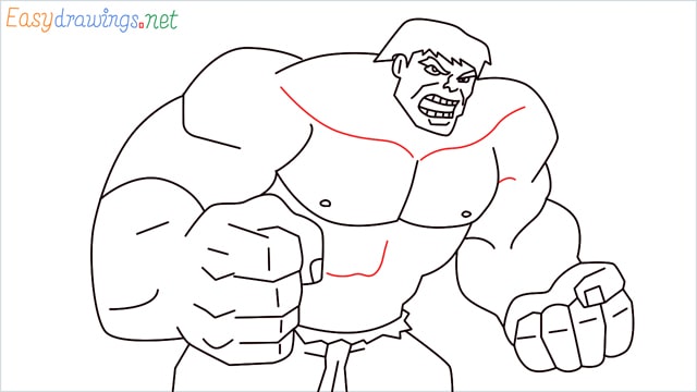 How to draw Hulk step (18)