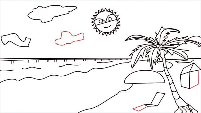 How to draw a Beach step (12)