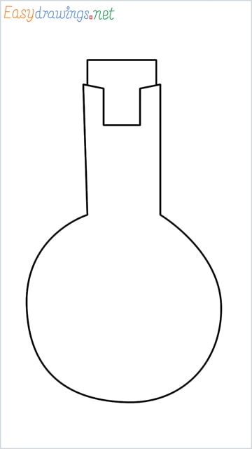 How to draw a Flasks step by step