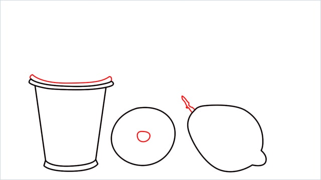 How to draw a Lemon and Juice step (3)