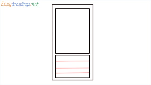 How to draw a Mobile phone step (3)
