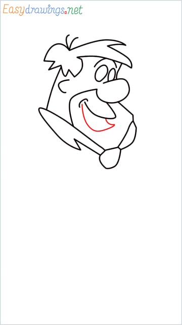 how to draw Flintstone step (8)