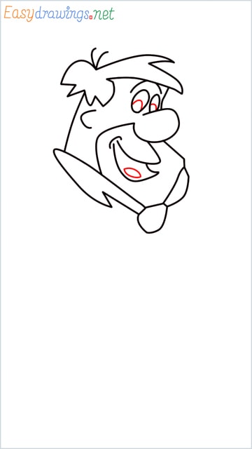 how to draw Flintstone step (9)