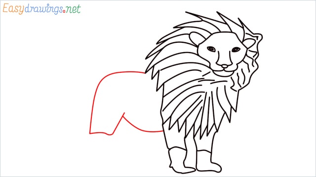 how to draw a lion step (11)