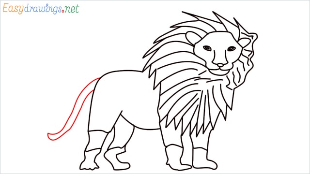 how to draw a lion step (14)