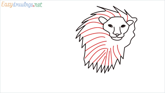 how to draw a lion step (7)