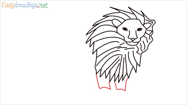 how to draw a lion step (9)