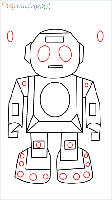 how to draw a robot step (9)