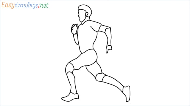 how to draw a runner step by step