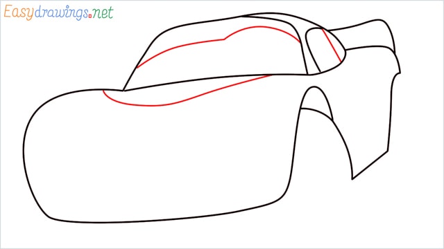 how to draw lightning mcqueen step (5)