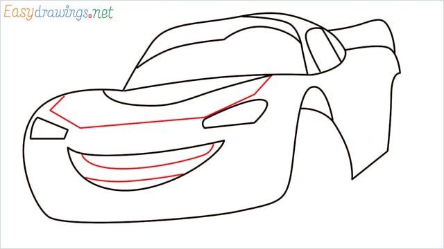 how to draw lightning mcqueen step (7)