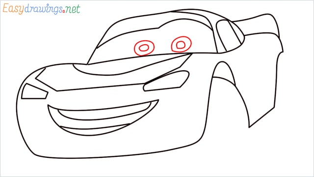 how to draw lightning mcqueen step (8)