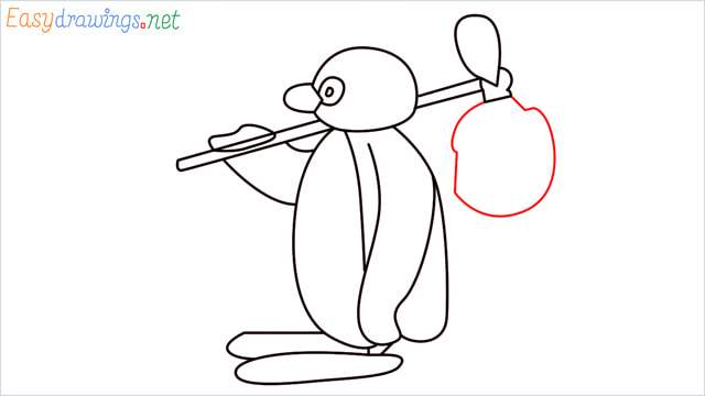 How to draw Pingu step (12)
